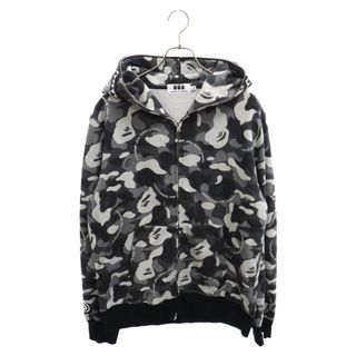 アベイシングエイプ(A BATHING APE)のA BATHING APE アベイシングエイプ 20AW ×COMME des GARCONS Shark Full Zip Hoodie シャーク フルジップ スウェット パーカー グレー 001ZPH721906C(パーカー)