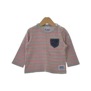 Lee - Lee リー Tシャツ・カットソー 90cm グレーxピンク(ボーダー) 【古着】【中古】