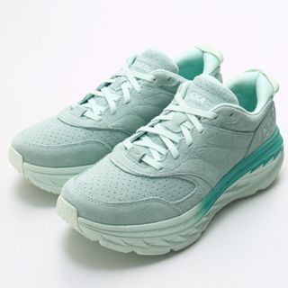 ■未使用品■HOKA ONEON ホカ オネオネ ≪BONDI L SUEDE≫ スニーカー 靴 メンズ サイズ28.5（28cm相当）スエードレザー ライトブルー 20240329/GP5624(スニーカー)