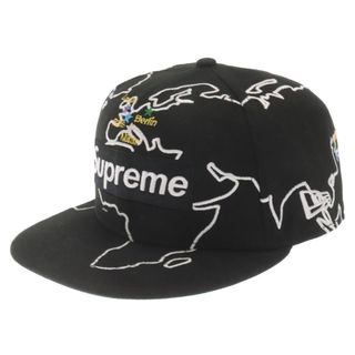 シュプリーム(Supreme)のSUPREME シュプリーム ×New Era 23AW Worldwide Box Logo 59FIFTY ×ニューエラ ベースボールキャップ ブラック 7 1/4(キャップ)