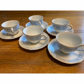 ノリタケ(Noritake)のノリタケ　レースウッドゴールド5客セット(グラス/カップ)