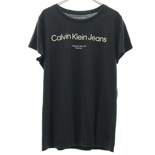 カルバンクラインジーンズ ロゴプリント 半袖 Tシャツ L ブラック Calvin klein Jeans レディース(Tシャツ(半袖/袖なし))