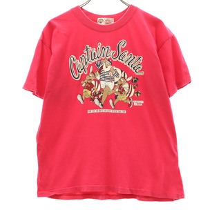 キャプテンサンタ(CAPTAIN SANTA)のキャプテンサンタ プリント 半袖 Tシャツ ピンク CAPTAIN SANTA メンズ(Tシャツ/カットソー(半袖/袖なし))