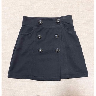 マリン♡ラップスカート トレンチスカート 台形スカート 大きめボタン(ひざ丈スカート)