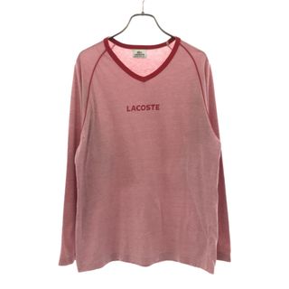 ラコステ(LACOSTE)のラコステ 日本製 長袖 Vネック Tシャツ WM~ML ピンク系 LACOSTE HOMEWEAR ロンT レディース(Tシャツ(長袖/七分))