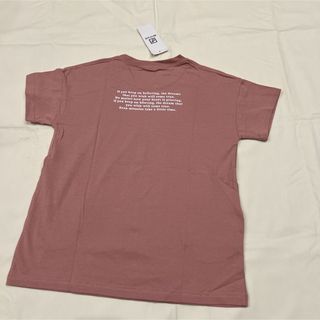 半袖Tシャツワンピース⭐︎バック英字ロゴ⭐︎くすみピンク⭐︎100センチ(ワンピース)