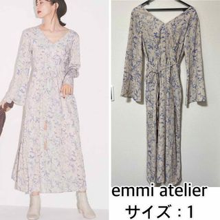 emmi atelier❤️ボタニカル花柄ワンピース　エミアトリエ