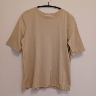 OPAQUE.CLIP - 美品　オペーク　アイスタッチシルキーコットン クルーネックTシャツ　ベージュ