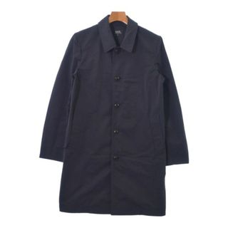 A.P.C. アーペーセー ステンカラーコート S 濃紺 【古着】【中古】(ステンカラーコート)