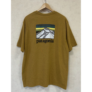 パタゴニア(patagonia)のパタゴニア Line Logo Ridge ポケットTシャツ ゴールド Lサイズ(Tシャツ/カットソー(半袖/袖なし))