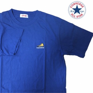 コンバース(CONVERSE)のコンバース CONVERSE Tシャツ カットソー  半袖　刺繍ロゴ　M 青(Tシャツ/カットソー(半袖/袖なし))