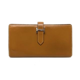 エルメス(Hermes)のエルメス HERMES ベアンスフレ ベアン スフレ 財布 長財布 ロングウォレット タデラクト ゴールド ブラウン 茶 シルバー金具(財布)