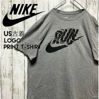 ナイキ(NIKE)のUS古着ナイキ プリントTシャツ スウォッシュセンターロゴy2kグレー【d05】(Tシャツ/カットソー(半袖/袖なし))