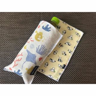 ペットボトルカバー ガーゼハンカチ ハンドメイド 2枚組(ハンカチ/バンダナ)