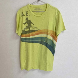 アメリカンイーグル(American Eagle)のアメリカンイーグル　蛍光Tシャツ　レトロ　メンズM(Tシャツ/カットソー(半袖/袖なし))