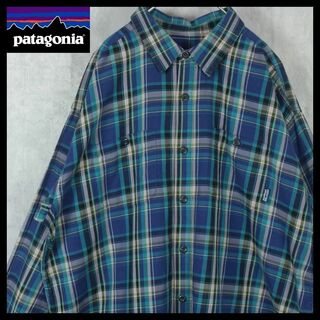 【美品】パタゴニア ネルシャツ タータンチェック アメリカン レトロ Lサイズ