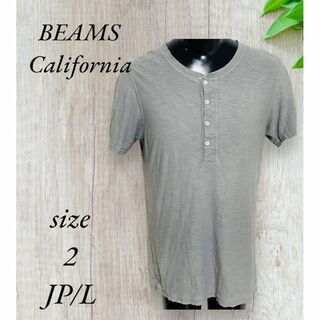 ビームス カリフォルニア  Tシャツ  カットソー シャツ グレー A010(Tシャツ/カットソー(半袖/袖なし))