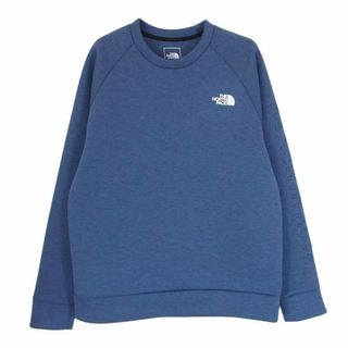 ザノースフェイス(THE NORTH FACE)のTHE NORTH FACE ノースフェイス NT62386　 Tech Air Sweat Crew テックエアー  ロゴ クルーネック スウェット ブルー系 M【中古】(スウェット)