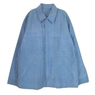 アンダーカバー(UNDERCOVER)のUNDERCOVER アンダーカバー 1999ss 90s relief期 レリーフ期 アタリ 加工 ジップ ブルゾン ワーク ジャケット ブルー系 L【中古】(その他)