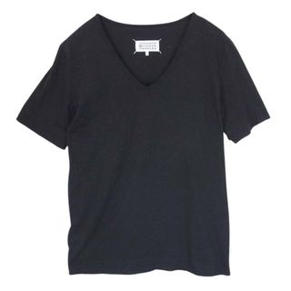 エムエムシックス(MM6)のMAISON MARGIELA メゾンマルジェラ 18AW S50GC0517 ダメージ加工  Vネック 半袖 Tシャツ カットソー ブラック系 48【中古】(シャツ)