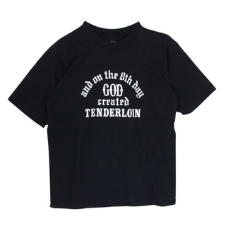 TENDERLOIN - TENDERLOIN テンダーロイン T-TEE 3 GOD プリント ロゴ 半袖 Tシャツ カットソー ブラック系 M【中古】
