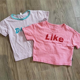 韓国子供服　Tシャツ　2枚セット　90 100(Tシャツ/カットソー)