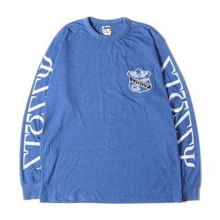 ステューシー(STUSSY)の新品同様 STUSSY ステューシー Tシャツ サイズ:L 00s ウィング SSリング ポケット付き ロングスリーブTシャツ ブルー 00年代 トップス カットソー 長袖【メンズ】【中古】(Tシャツ/カットソー(七分/長袖))