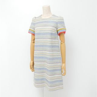 ウィークエンドマックスマーラ(Weekend Max Mara)の■美品■WEEKEND Max Mara ウィークエンド マックスマーラ ワンピース サイズ36 半袖 ツイード フリンジ装飾 ブランド古着【中古】20240428/GP4172(その他)