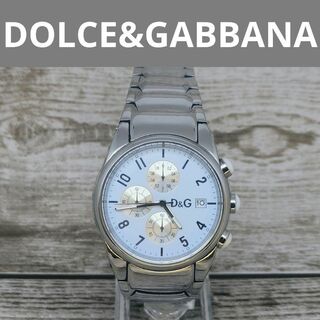 ドルチェアンドガッバーナ(DOLCE&GABBANA)の動作品　ドルチェ＆ガッバーナ　ホワイト　ステンレス　腕時計　ドルガバ　D&G(金属ベルト)