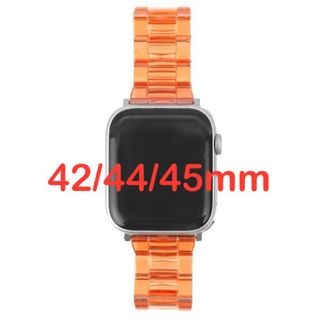 Apple Watch バンド ベルト クリア ブルー 42/44mm(その他)