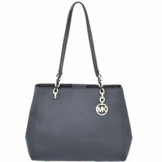 マイケルコース(Michael Kors)の本物 マイケルコース MICHAEL KORS レザー ショルダーバッグ トートバッグ ブラック バッグ 中古(ショルダーバッグ)