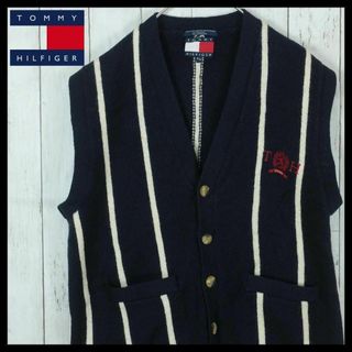 TOMMY HILFIGER - 【希少】トミーヒルフィガー 90s ベスト ニット オールド 刺繍ロゴ フラッグ