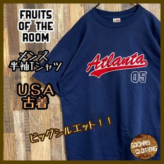 フルーツオブザルーム(FRUIT OF THE LOOM)のフルーツオブザルーム メンズ 半袖 Tシャツ 紺 05 XL USA古着 90s(Tシャツ/カットソー(半袖/袖なし))