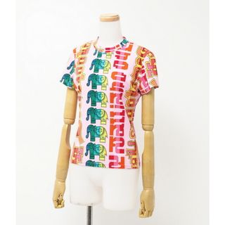 ジョンガリアーノ(John Galliano)の■美品■John Galliano ジョン ガリアーノ 半袖 Tシャツ サイズM グラフィック プリント エレファント フランス製 ブランド古着【中古】20231225/GP0659(Tシャツ(半袖/袖なし))