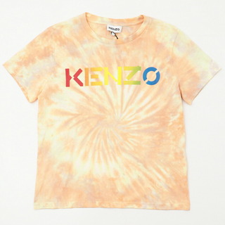 ケンゾー(KENZO)の■未使用品■KENZO ケンゾー 半袖 Tシャツ カットソー  レディース サイズL コットン タイダイ オレンジ 20231220/GP0687(カットソー(半袖/袖なし))