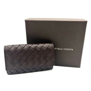 Bottega Veneta - ボッテガヴェネタ　コインケース　イントレチャート　ブラウンレザー　サイフ　美品