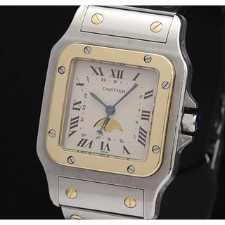 カルティエ(Cartier)のCartier カルティエ　サントス　ガルべ　LM ムーンフェイズ(腕時計(アナログ))