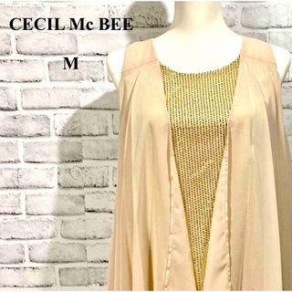 CECIL McBEE - 【新品タグ付き】セシルマクビー チュニックドレス M スパンコール フリル