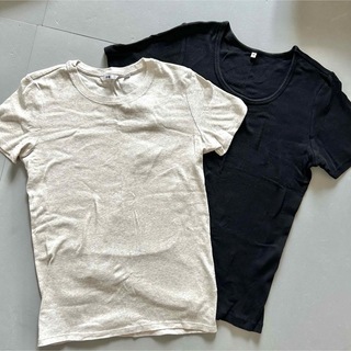 ムジルシリョウヒン(MUJI (無印良品))の無印良品　ユニクロ 半袖 Tシャツ プレミアムコットン クールネックTシャツ(Tシャツ(半袖/袖なし))