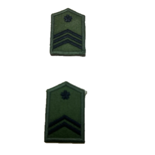 陸上自衛隊一等陸士、2等陸士　作業服階級章