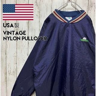 AUGUSTA - USA製ヴィンテージ古着ナイロンプルオーバーゴルフ刺繍ロゴy2kピステ【d96】