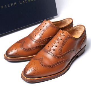 ラルフローレン(Ralph Lauren)の■美品■RALPH LAUREN ラルフローレン パープルレーベル ウィングチップ ドレスシューズ レディース サイズ36M（23cm相当）レースアップ 革靴 オックスフォード 内羽根 ブラウン イタリア製 ブランド古着【中古】20231211/GO9457(ひざ丈ワンピース)