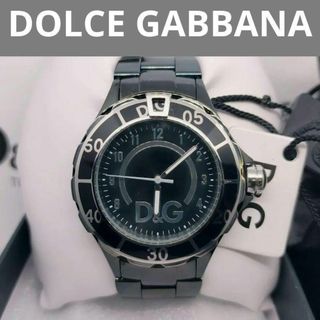 ドルチェアンドガッバーナ(DOLCE&GABBANA)の動作品　ドルチェ＆ガッバーナ　腕時計　ドルガバ　D&G　ブラック　定価11万円(腕時計(アナログ))