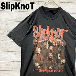 m92 新品 バンドT SlipKnoT　スリップノット　シングルステッチ L(Tシャツ/カットソー(半袖/袖なし))