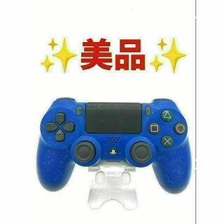 プレイステーション4(PlayStation4)の美品 PS4 コントローラー DUALSHOCK4 純正 ブルー　b-1453(その他)