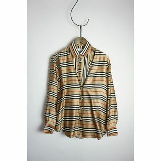 BURBERRY - 新品 正規19AW BURBERRY レイヤード シルク シャツ 516O▲
