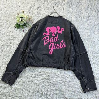 ヒステリックグラマー(HYSTERIC GLAMOUR)のヒステリックグラマー デニムジャケット BAD GIRL 黒 新品級 入手困難(Gジャン/デニムジャケット)