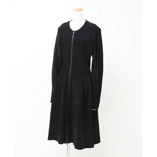 アズディンアライア(Azzedine Alaïa)の■美品■ALAIA PARIS アライア フレアワンピース ロングワンピース サイズ42 長袖 ダブルジップ ブラック イタリア製 ブランド古着【中古】20231123/GO8107(タンクトップ)