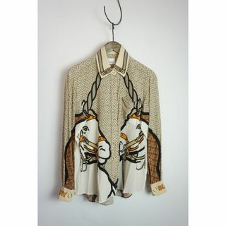 BURBERRY - 美品 19SS バーバリー ユニコーン 長袖 シルク100% シャツ 516O▲