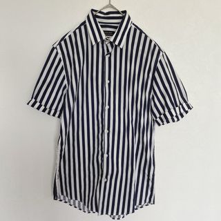 ザラ(ZARA)のZARA MAN  ストライプ半袖シャツ　SUPERSLIM メンズ(シャツ)